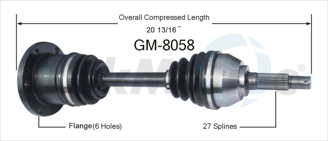 1985, 1984, 1983, 1982, 1981, 1980 Cadillac Seville CV Axle Shaft
