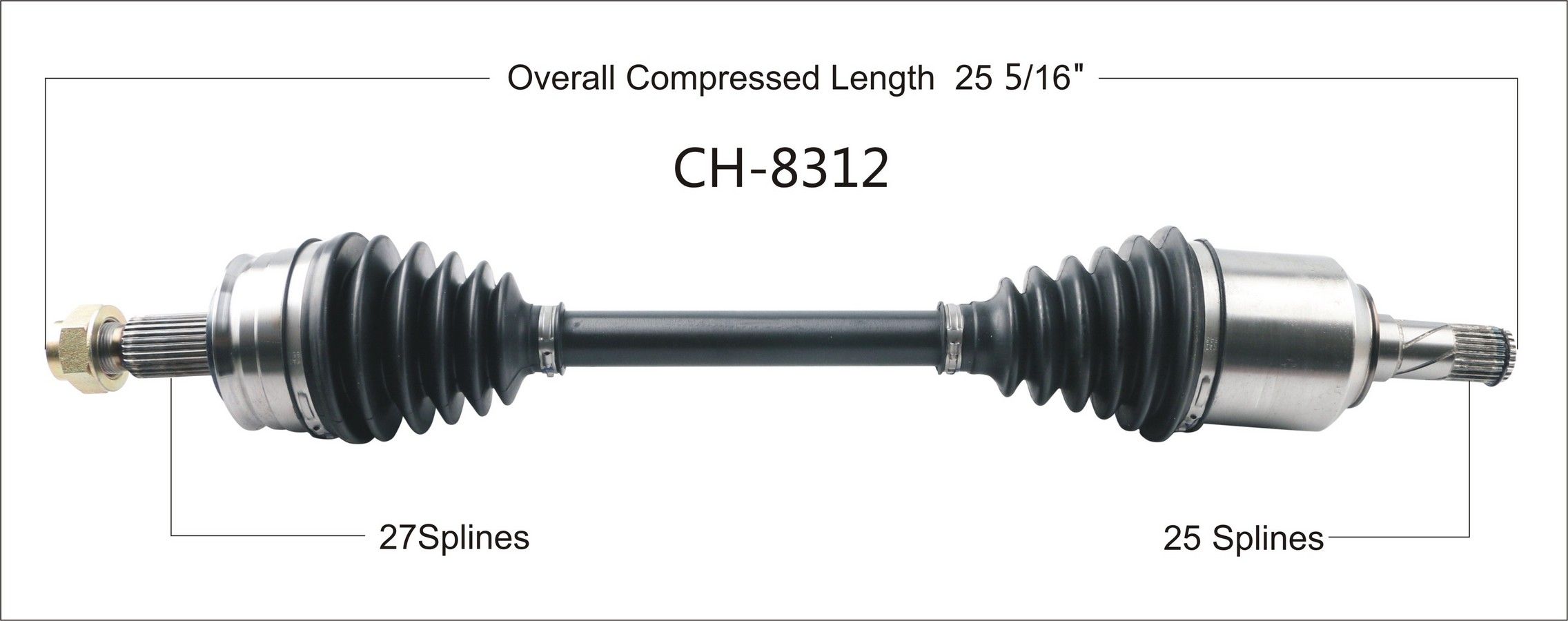 2016, 2015, 2014, 2013 Dodge Dart CV Axle Shaft
