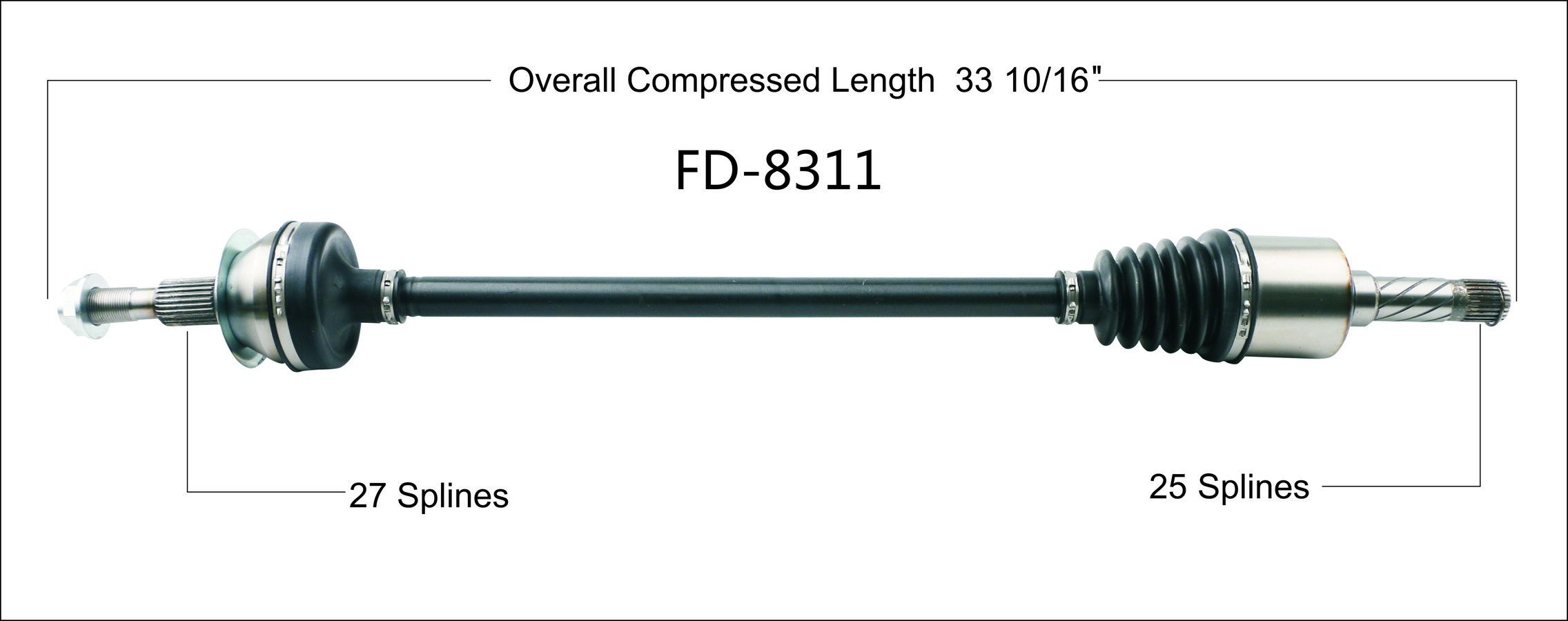 2017, 2016, 2015 Ford Edge CV Axle Shaft