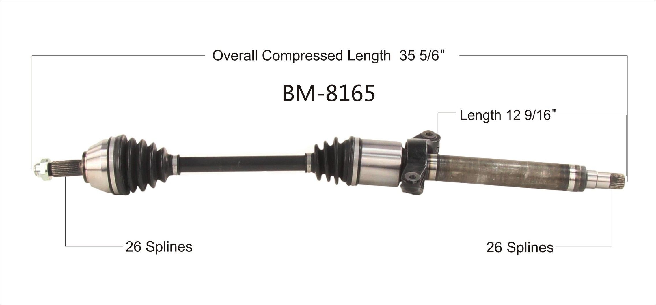 2016, 2015, 2014, 2013 Mini Cooper Paceman Countryman CV Axle Shaft