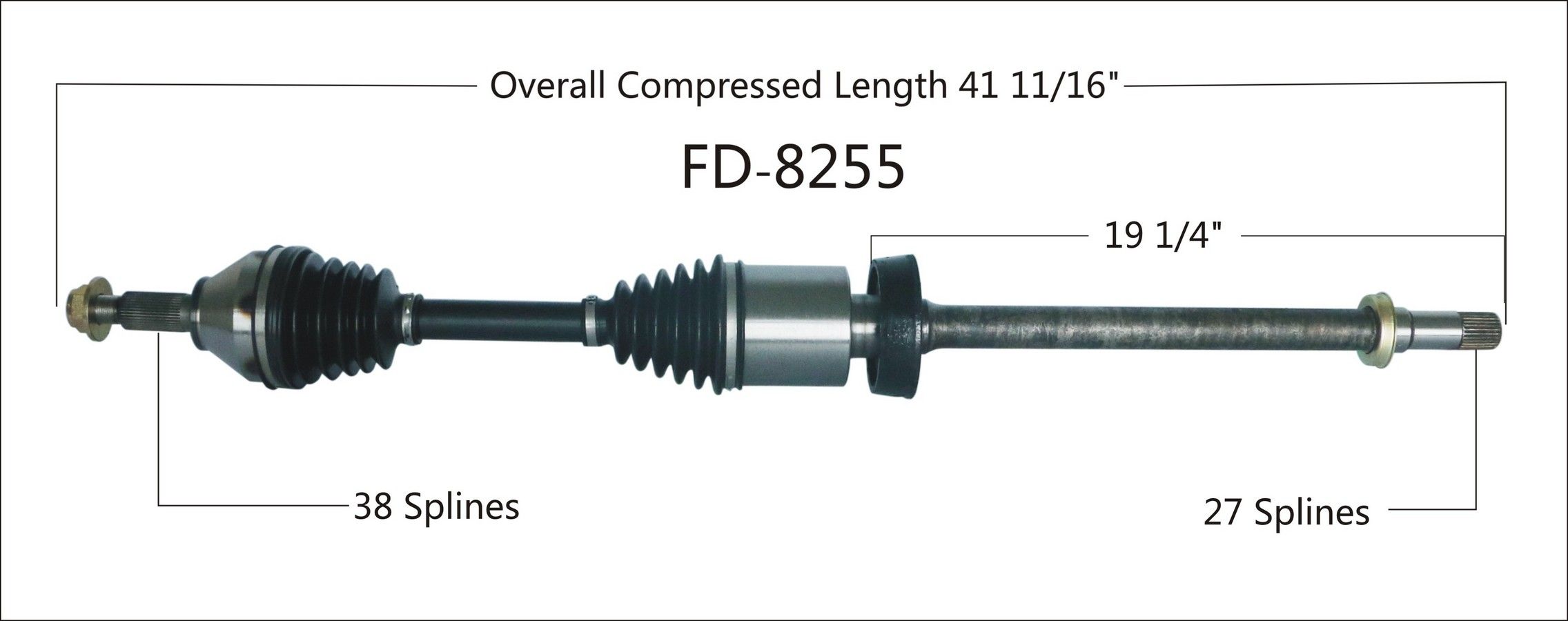 2014, 2013, 2012, 2011, 2010 Ford Flex CV Axle Shaft