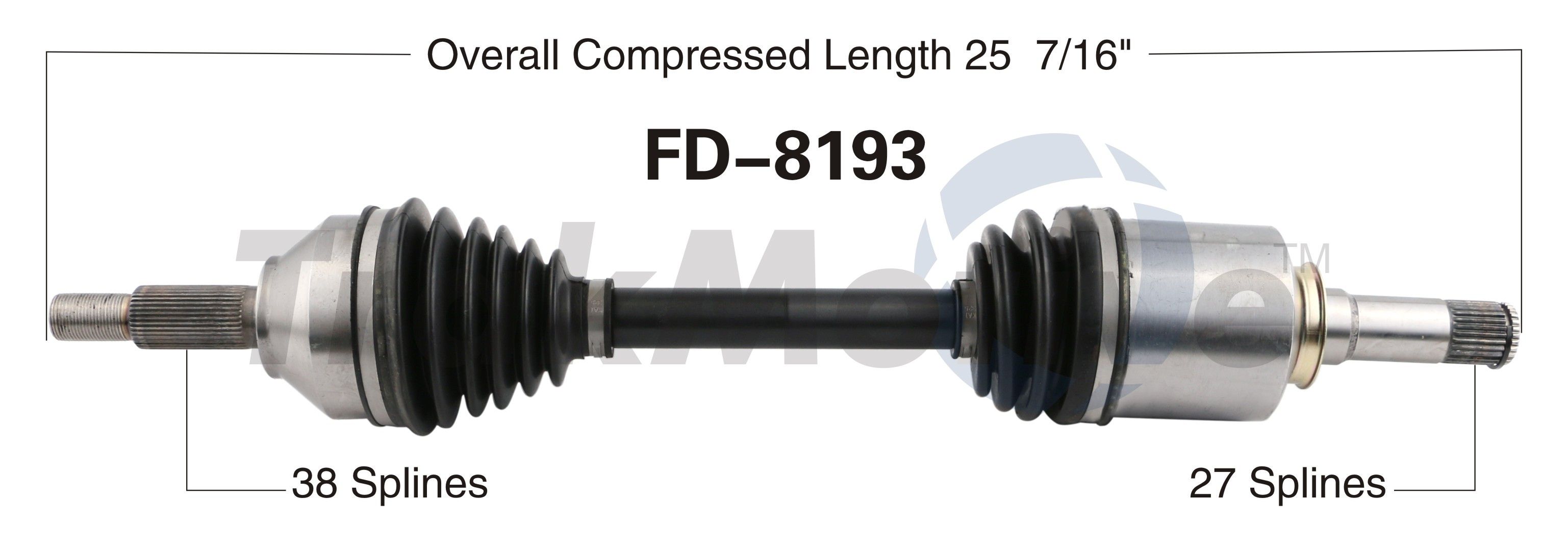 2012, 2011, 2010 Ford Taurus CV Axle Shaft