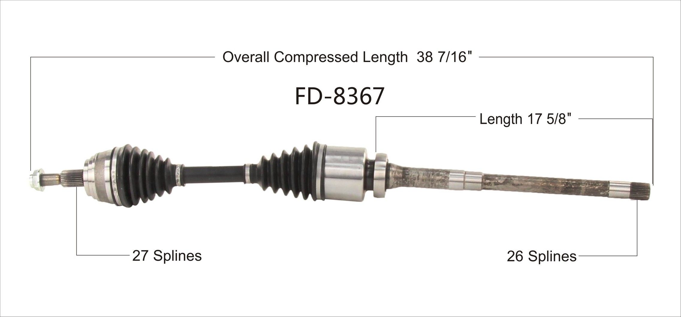 2018, 2017, 2016 Ford Focus CV Axle Shaft