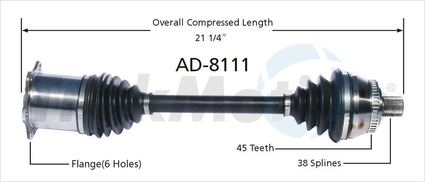 2004, 2003, 2002 Audi S6 Quattro CV Axle Shaft