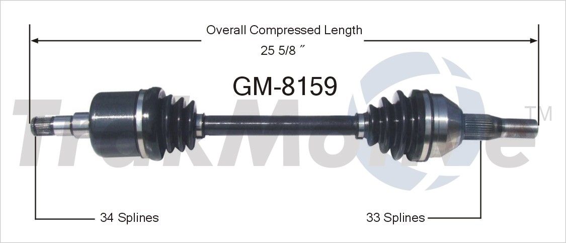 2005, 2004, 2003, 2002, 2001 Pontiac Aztek CV Axle Shaft