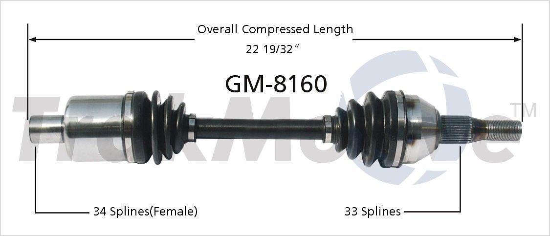 2005, 2004, 2003, 2002, 2001 Pontiac Aztek CV Axle Shaft