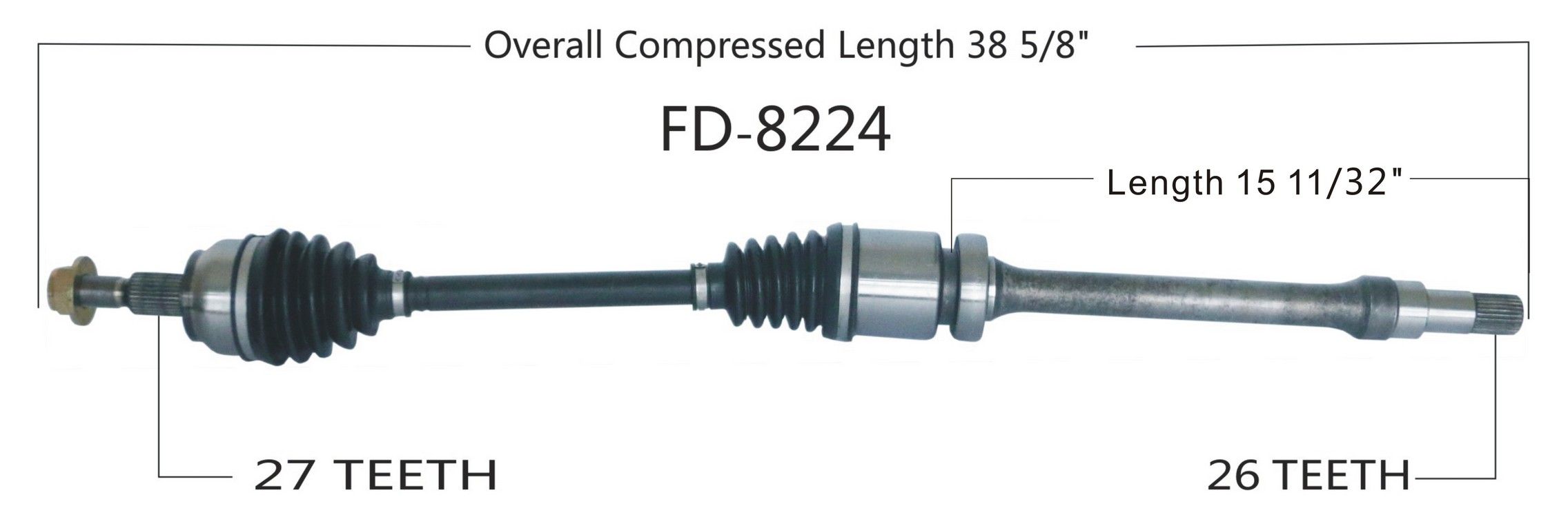 2018, 2017, 2016, 2015, 2014, 2013, 2012 Ford Focus CV Axle Shaft