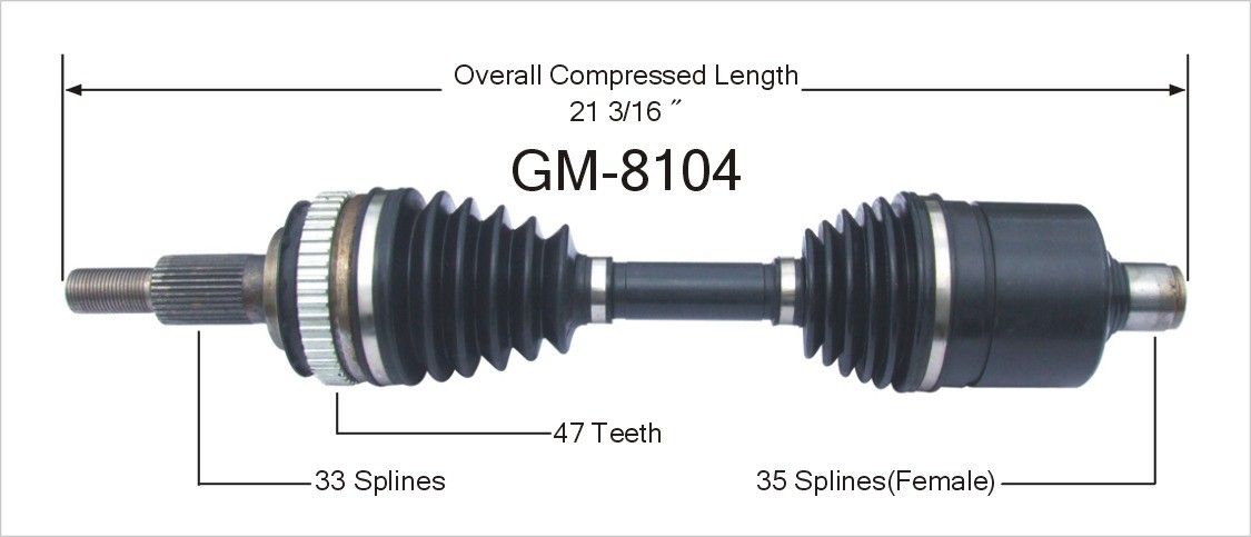 1991, 1990, 1989 Buick Reatta CV Axle Shaft
