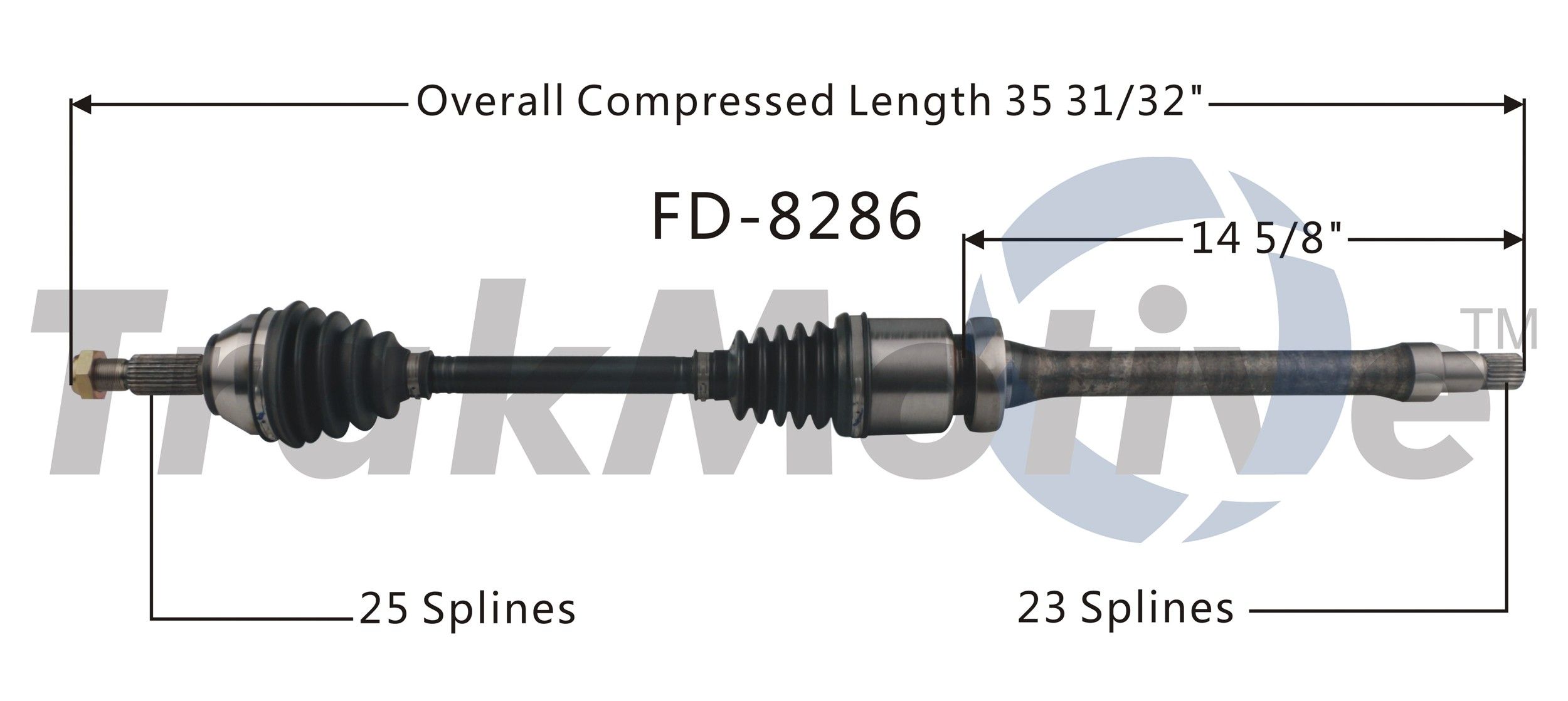 2017, 2016, 2015, 2014, 2013, 2012, 2011 Ford Fiesta CV Axle Shaft