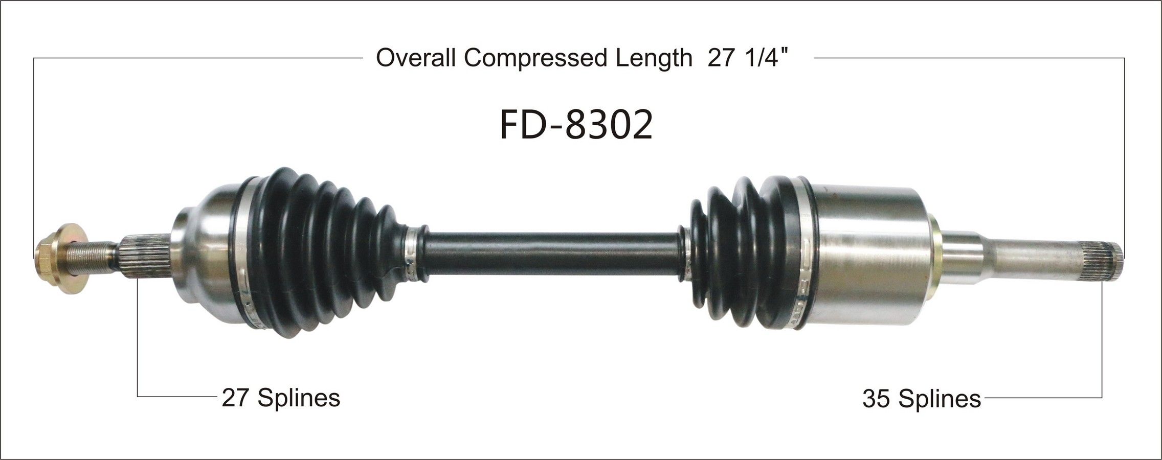 2019, 2018, 2017, 2016, 2015, 2014, 2013 Ford Escape CV Axle Shaft