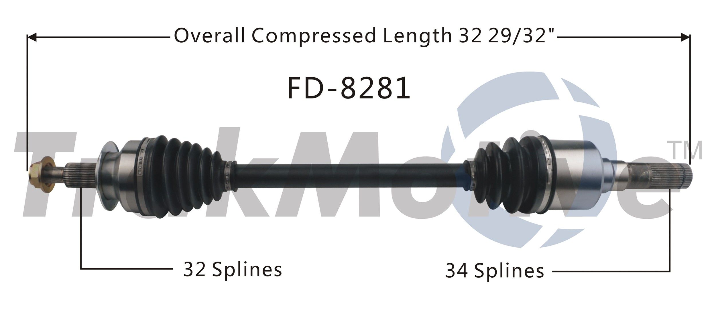 2023, 2022, 2021, 2020, 2019, 2018, 2017, 2016, 2015 Ford Mustang CV Axle Shaft