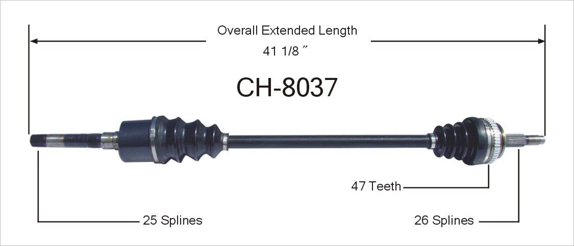 1988, 1987 Dodge Mini Ram & Country CV Axle Shaft