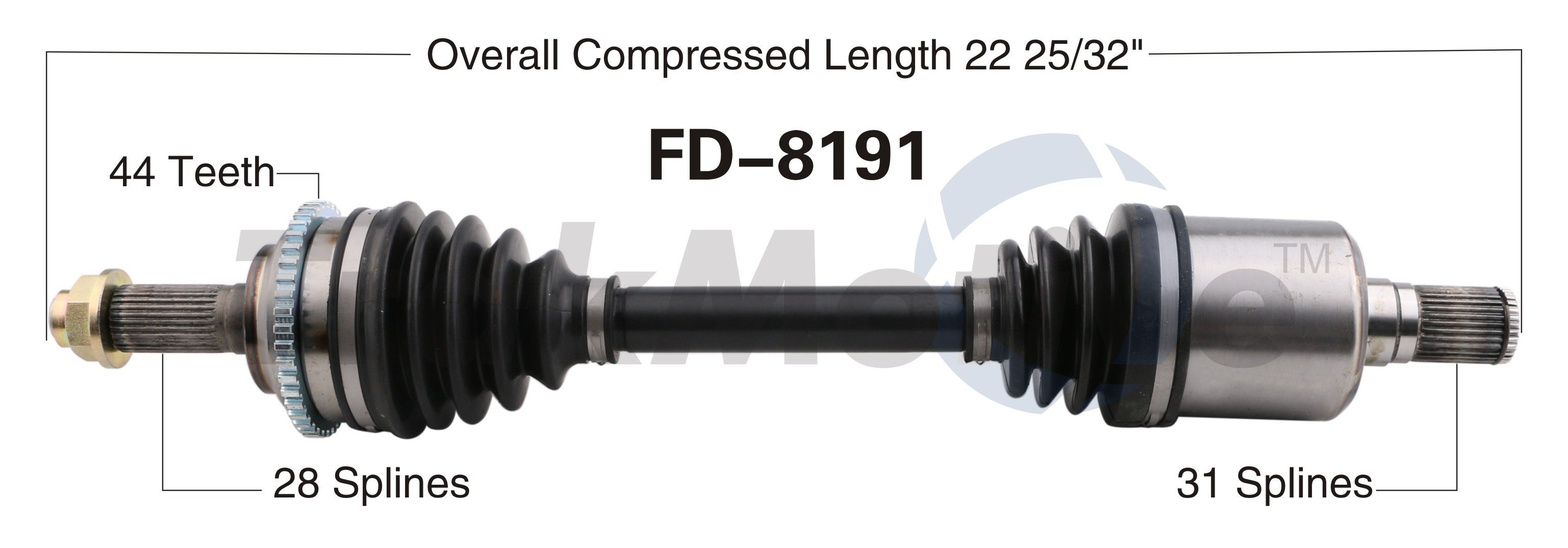 2012, 2011, 2010 Ford Fusion CV Axle Shaft