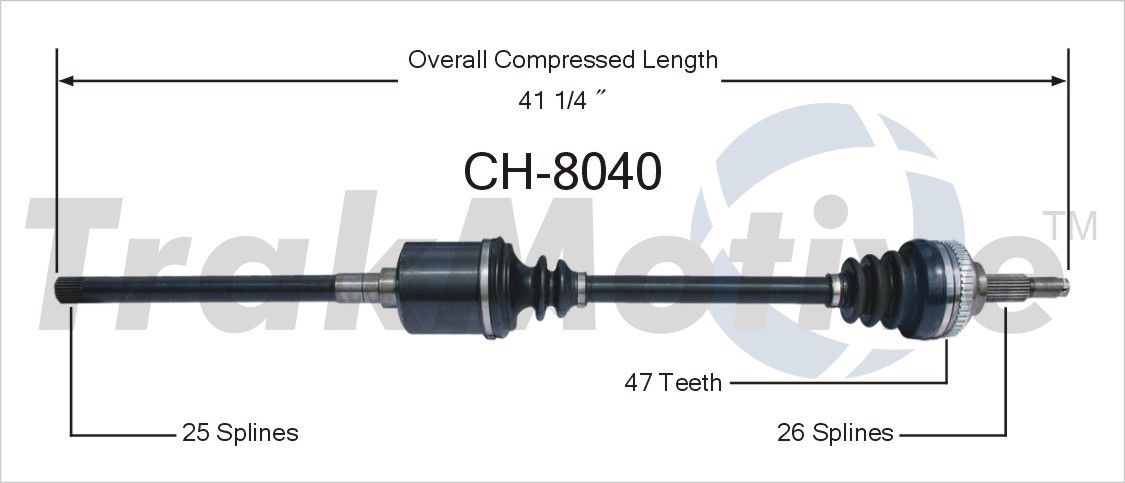 1994, 1993, 1992, 1991 Dodge Caravan & Country CV Axle Shaft
