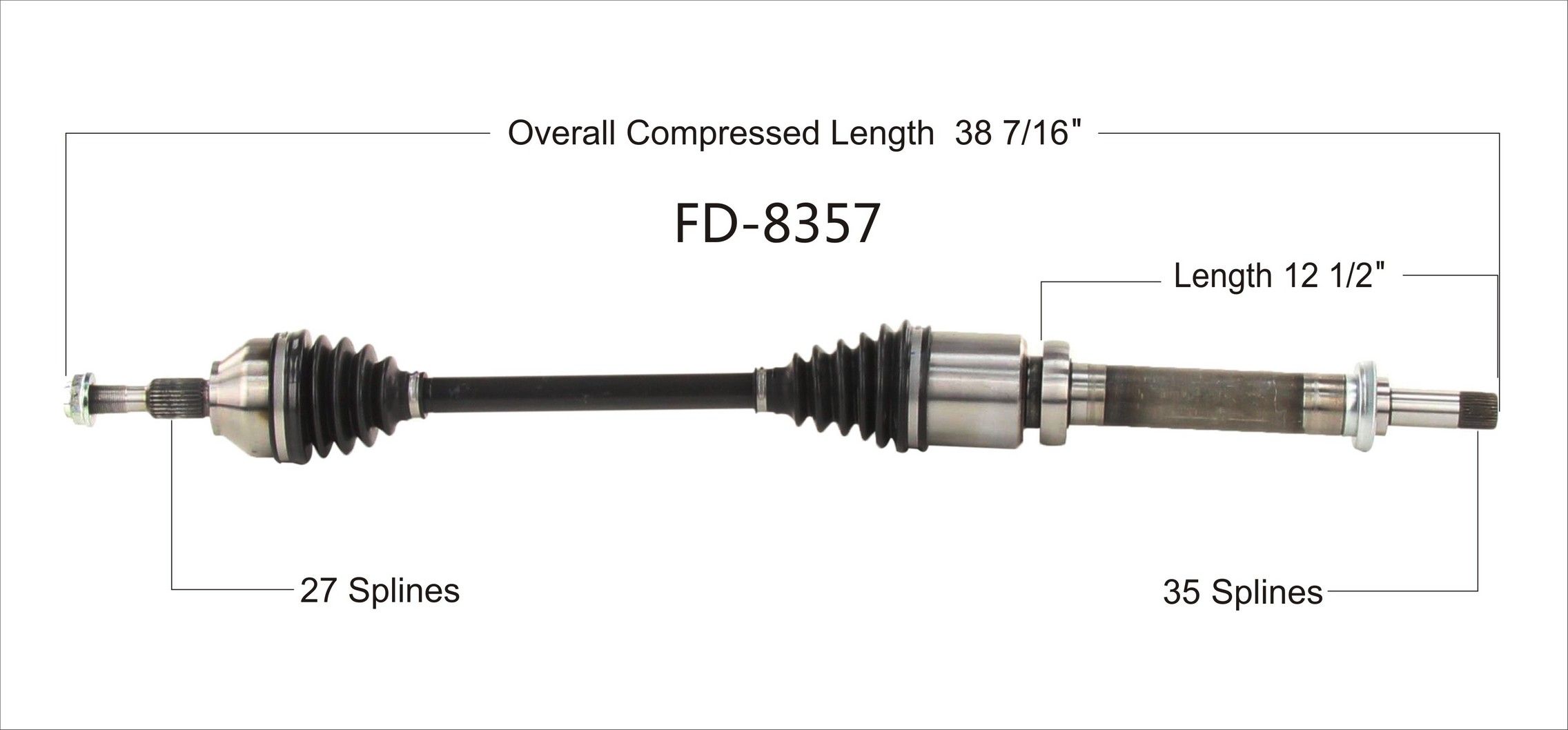 2016, 2015 Ford Fusion CV Axle Shaft