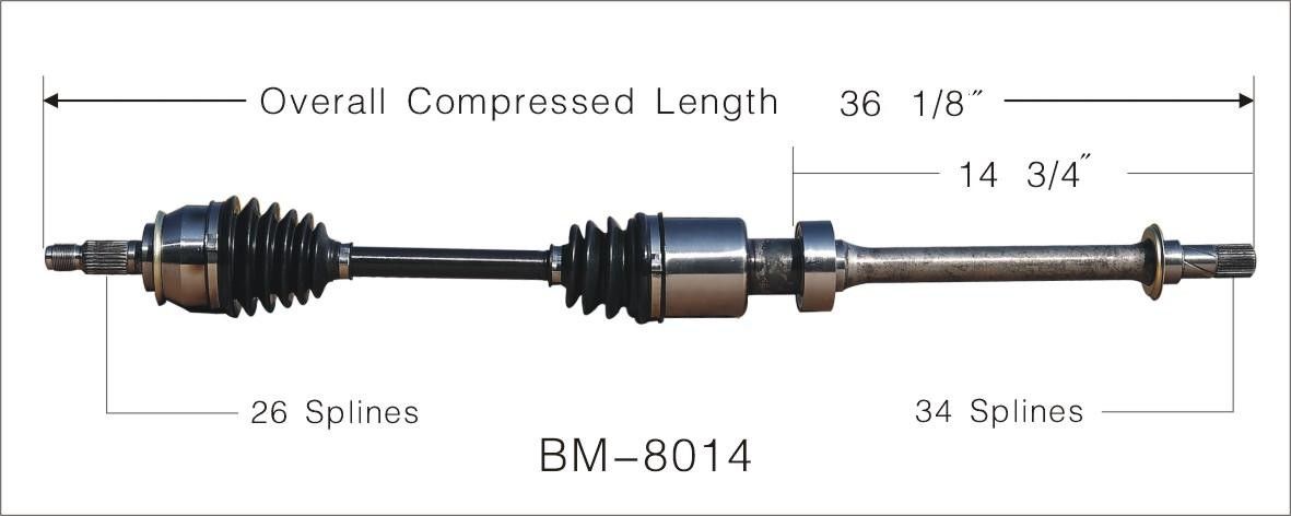 2008, 2007, 2006, 2005, 2004, 2003, 2002 Mini Cooper CV Axle Shaft