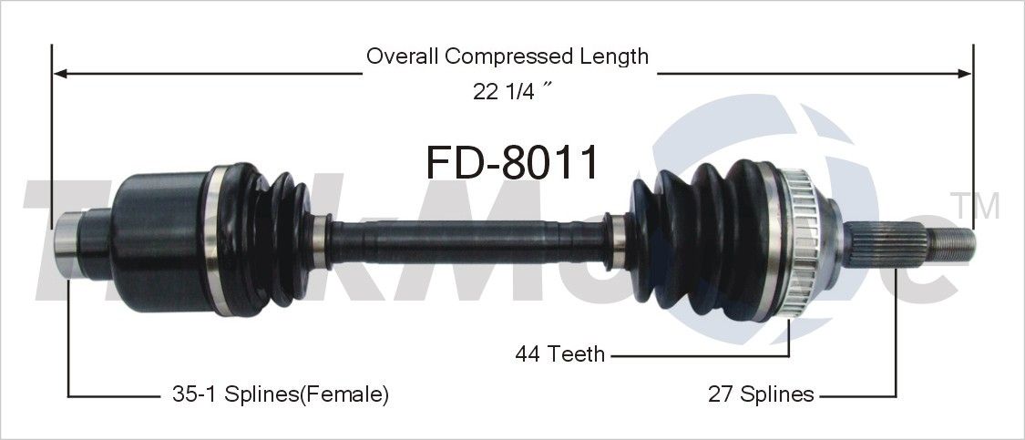 2000, 1999, 1998, 1997, 1996, 1995 Ford Contour CV Axle Shaft