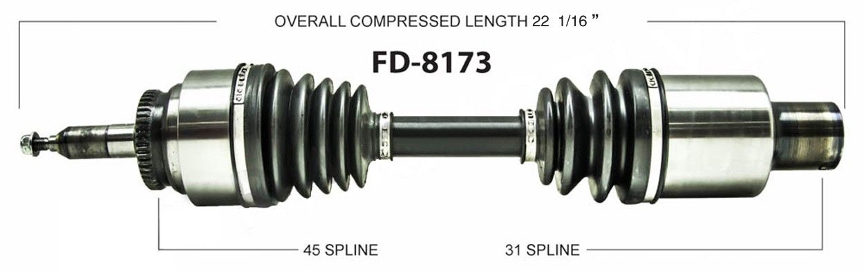 2015, 2014, 2013, 2012, 2011, 2010, 2009, 2008, 2007 Ford Expedition CV Axle Shaft