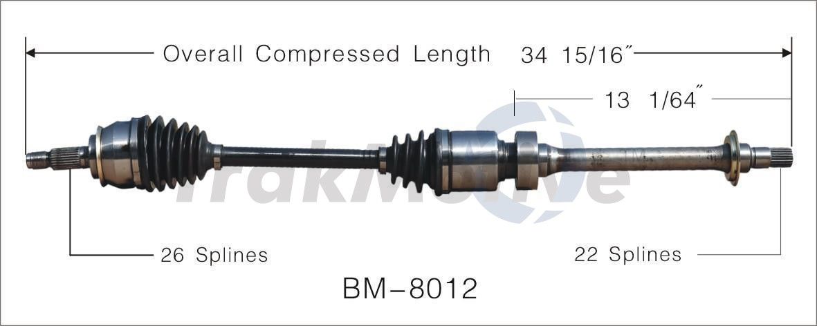 2004, 2003, 2002 Mini Cooper CV Axle Shaft