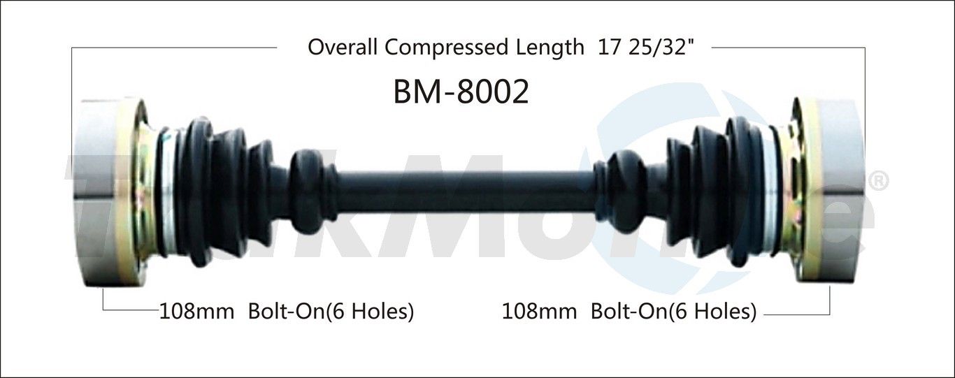 1984, 1983 BMW 633CSi CV Axle Shaft