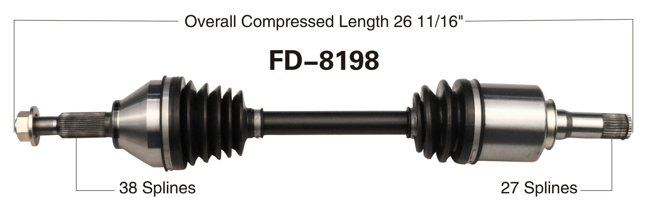 2019, 2018, 2017, 2016, 2015, 2014, 2013 Ford Police Interceptor Utility CV Axle Shaft