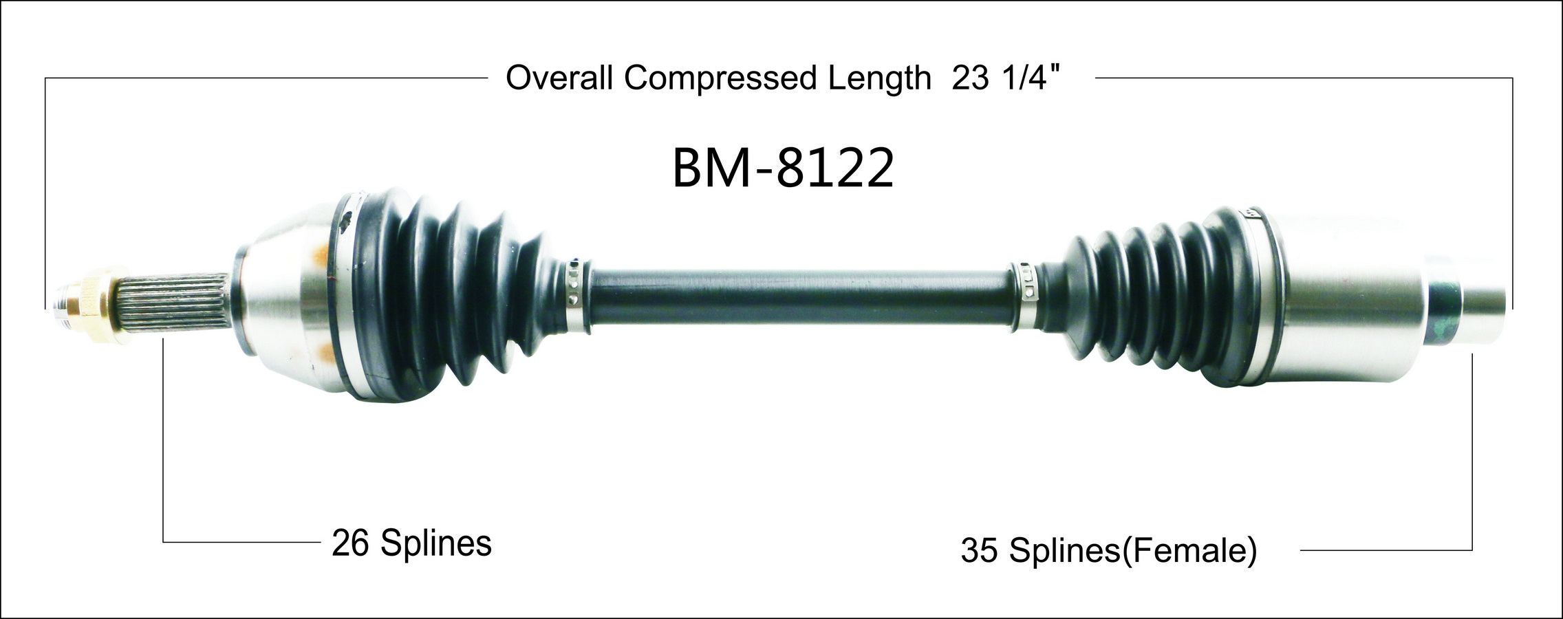 2016, 2015, 2014, 2013 Mini Cooper Paceman Countryman CV Axle Shaft