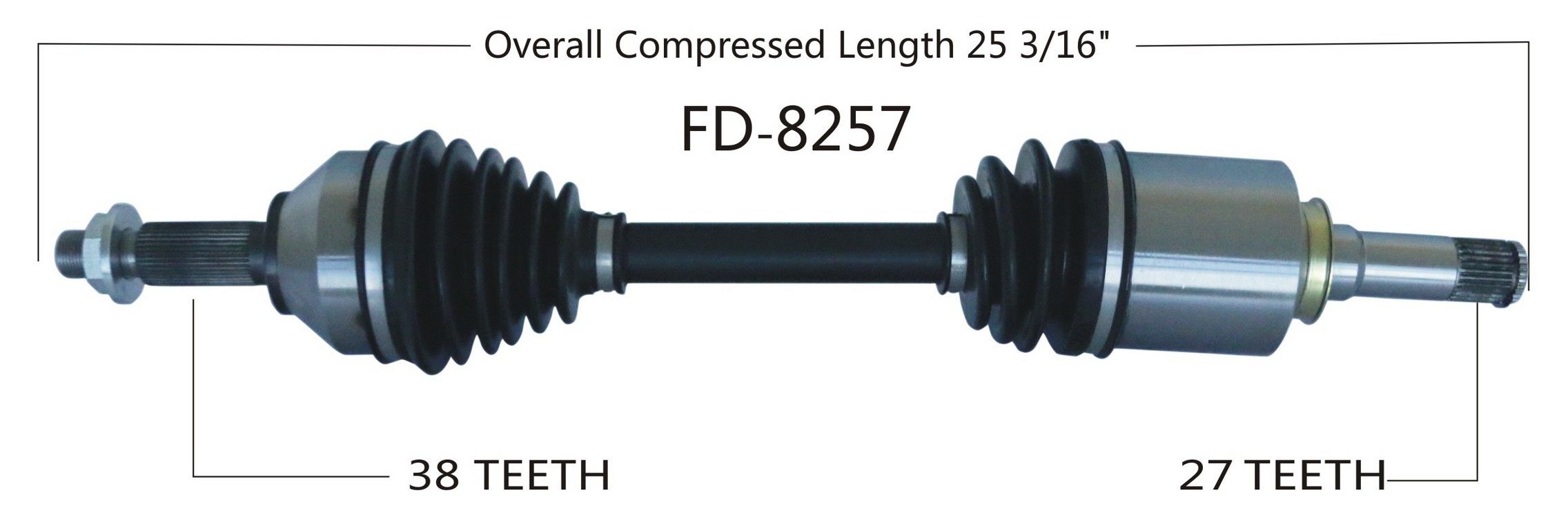 2019, 2018, 2017, 2016, 2015, 2014, 2013 Ford Flex CV Axle Shaft