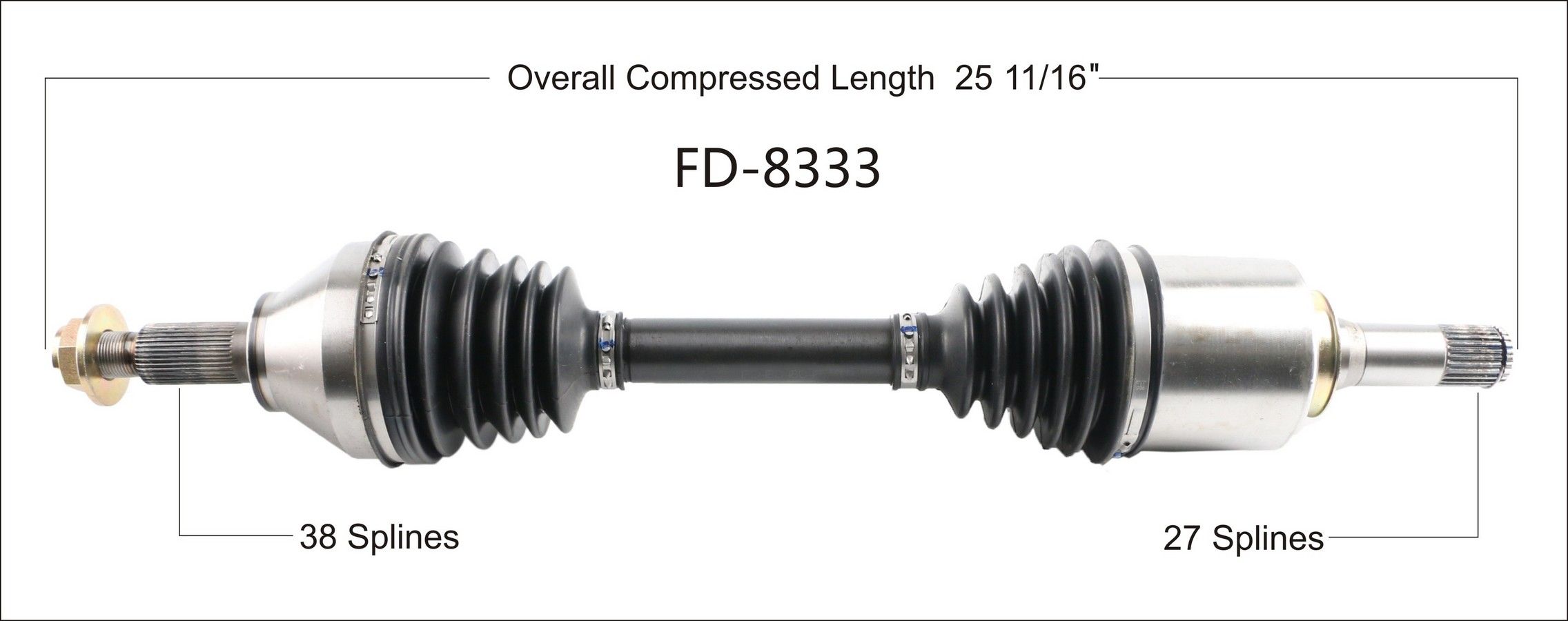 2019, 2018, 2017, 2016, 2015, 2014, 2013, 2012, 2011, 2010, 2009 Ford Flex CV Axle Shaft