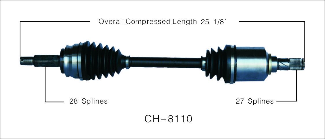 2017, 2016, 2015, 2014, 2013, 2012, 2011, 2010, 2009, 2008, 2007 Jeep Compass CV Axle Shaft