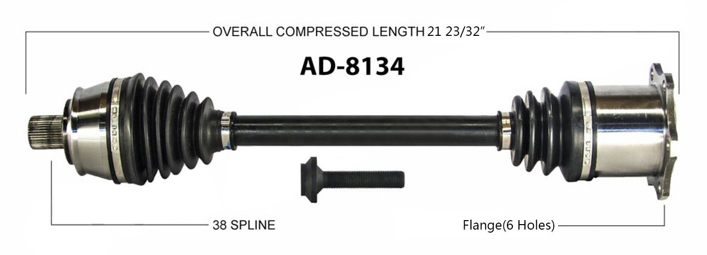 2009, 2008, 2007 Audi S8 Quattro CV Axle Shaft