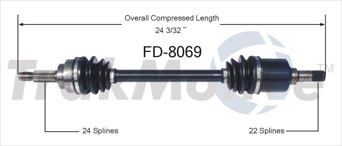 1993, 1992, 1991, 1990, 1989, 1988 Ford Festiva CV Axle Shaft