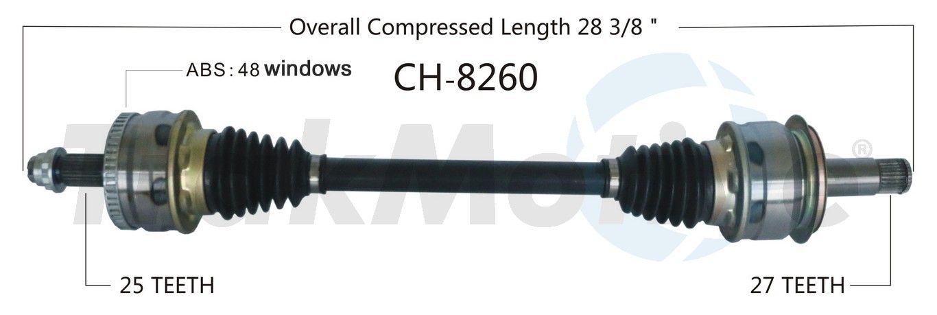2008, 2007, 2006, 2005, 2004 Chrysler Crossfire CV Axle Shaft