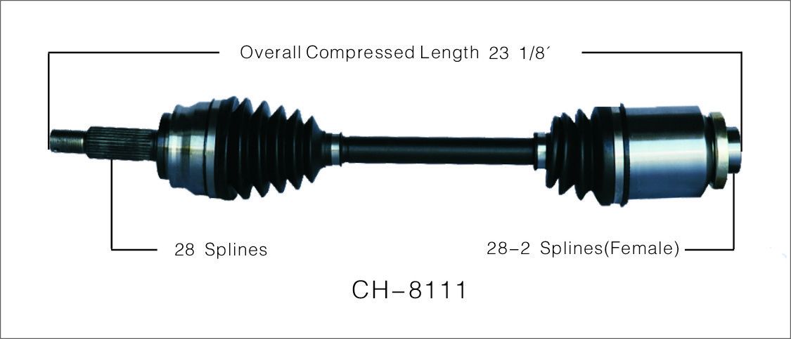 2017, 2016, 2015, 2014, 2013, 2012, 2011, 2010, 2009, 2008, 2007 Jeep Compass CV Axle Shaft