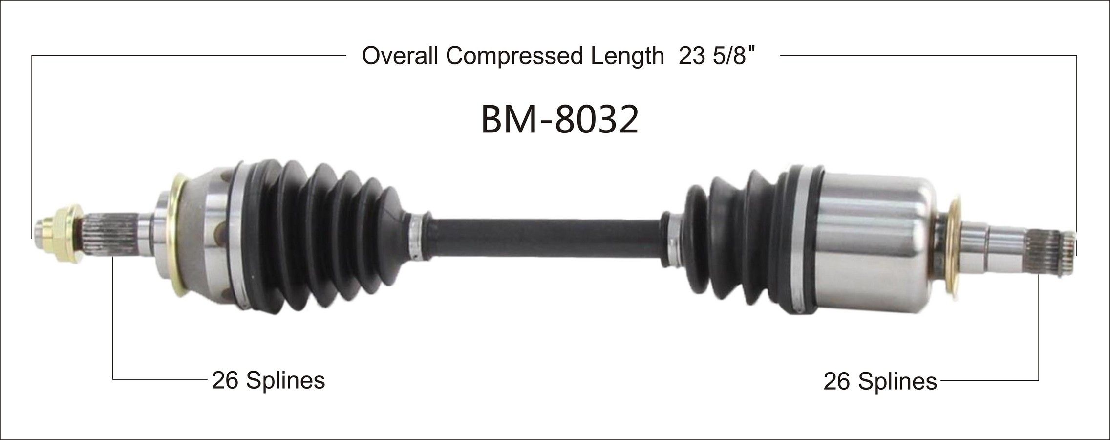 2008, 2007, 2006, 2005 Mini Cooper CV Axle Shaft