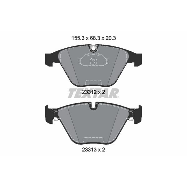 Disc Brake Pad Set - Front for 2002-2005 BMW 745i (Textar 2331211)
