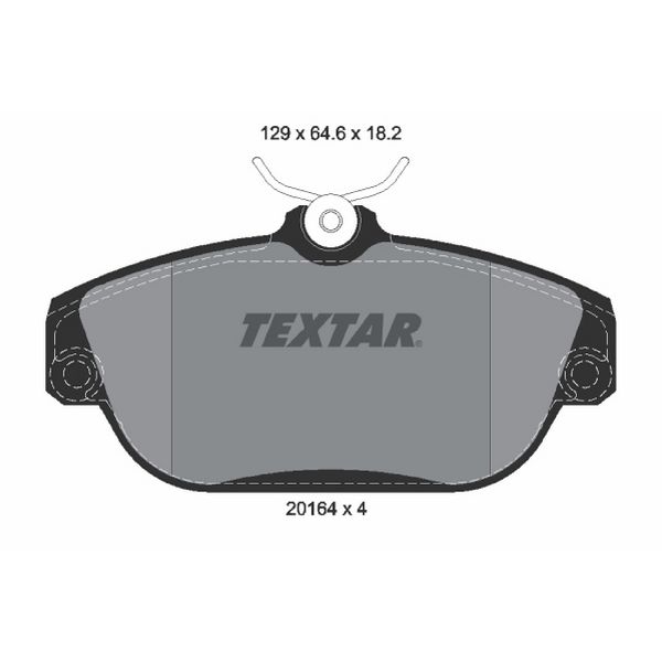 Disc Brake Pad Set - Front for 1997-1998 Volvo S90 (Textar 2016402)