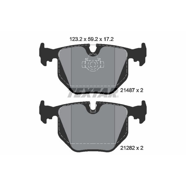 Disc Brake Pad Set - Rear for 2002-2009 Land Rover Range Rover (Textar 2148703)
