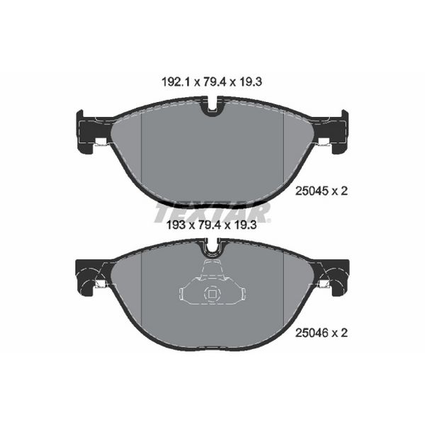 Disc Brake Pad Set - Front for 2010-2013 BMW 530i (Textar 2504501)