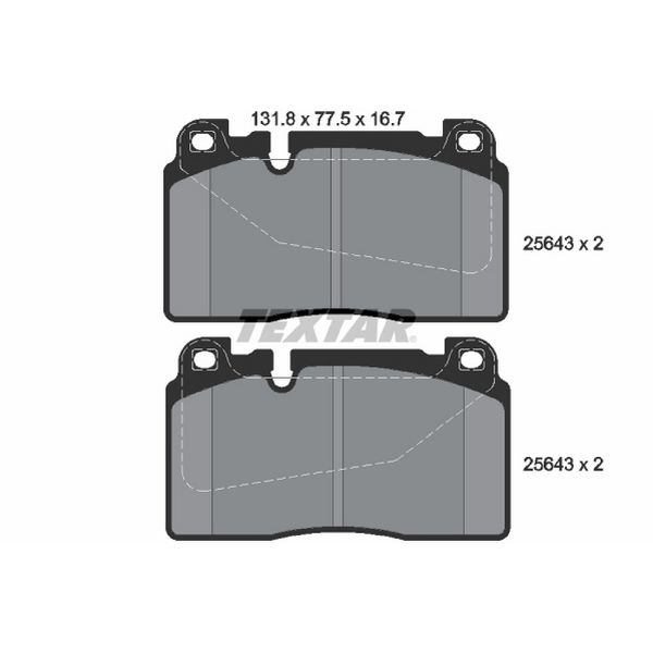 Disc Brake Pad Set - Front for 2016-2017 Audi A7 (Textar 2564301)