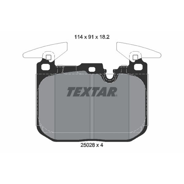 Disc Brake Pad Set - Front for 2018 BMW 318i (Textar 2502801)