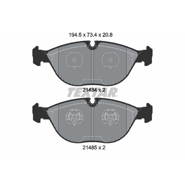 Disc Brake Pad Set - Front for 1996-2003 Bentley Continental (Textar 2148401)