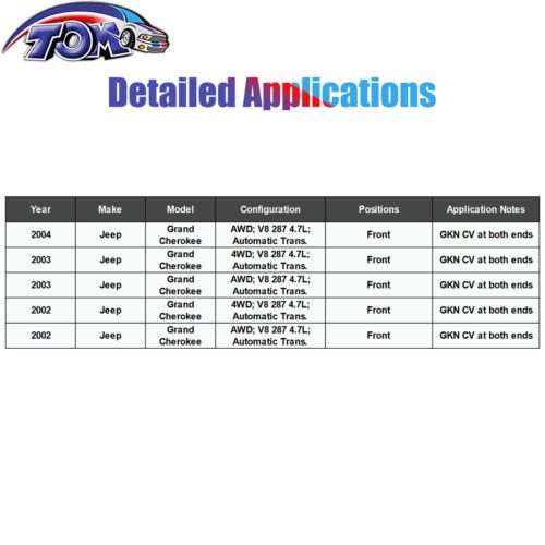 Tom Auto Parts Drive Shaft 