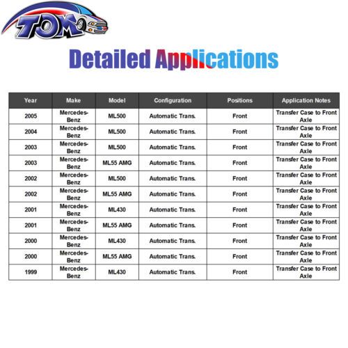 Tom Auto Parts Drive Shaft 