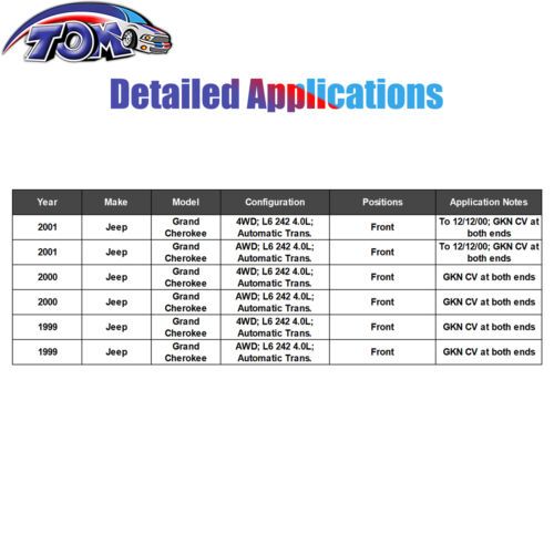 Tom Auto Parts Drive Shaft 