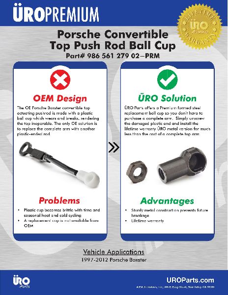 URO Parts Convertible Top Push Rod 
