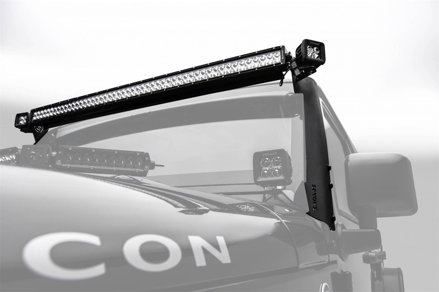 2016 Jeep Wrangler Light Bar Mounting Kit ZROADZ - Front Roof LED